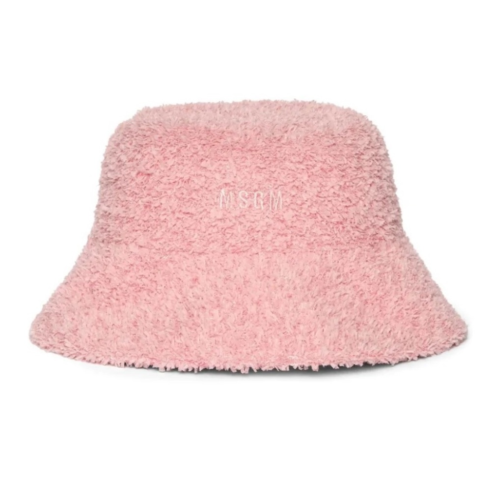 MSGM  Women Soft Pink Fluffy Hat